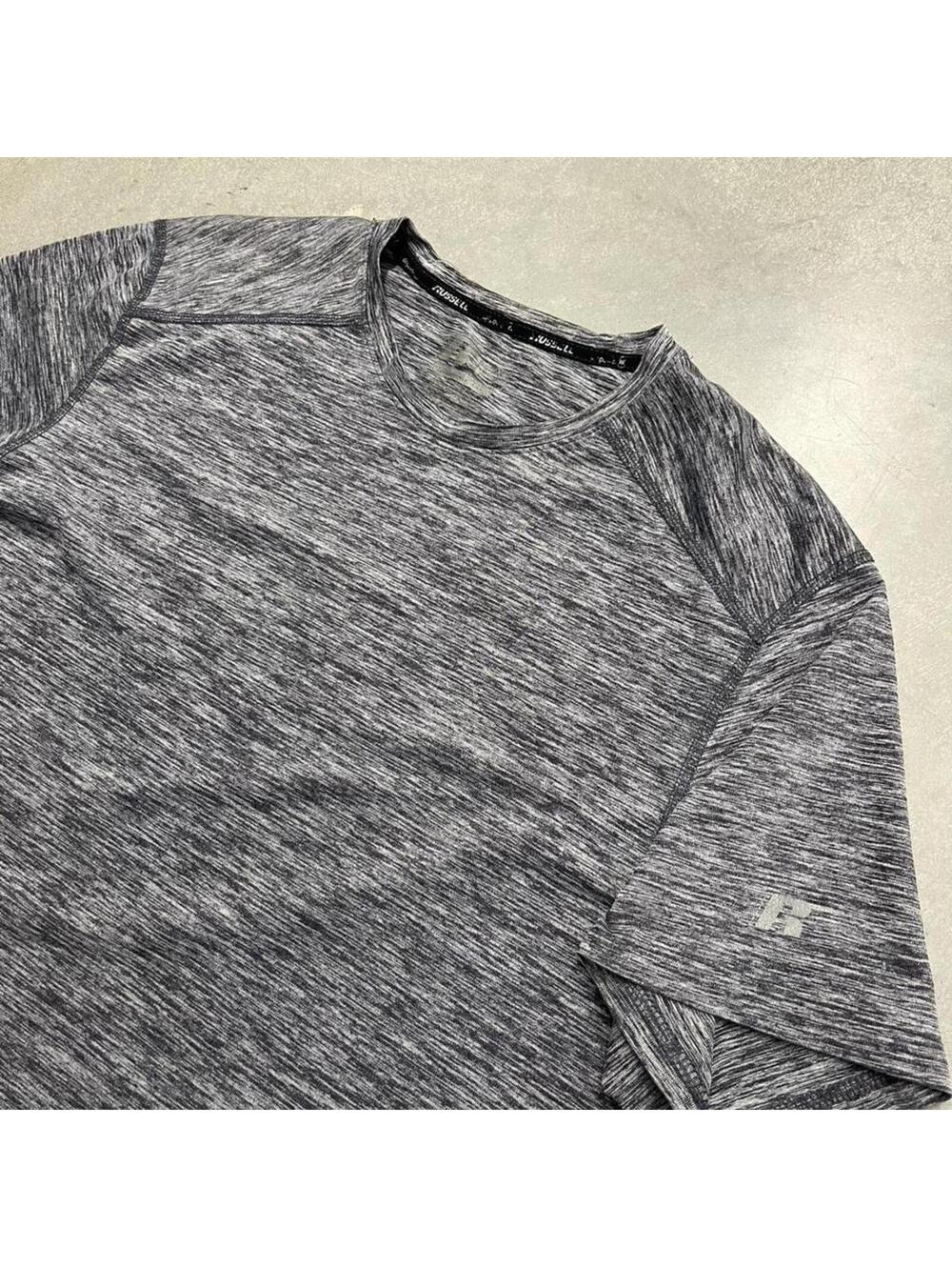 Y2K Russell Athletic Dri-Power Gray Athletic Performance Tee XL